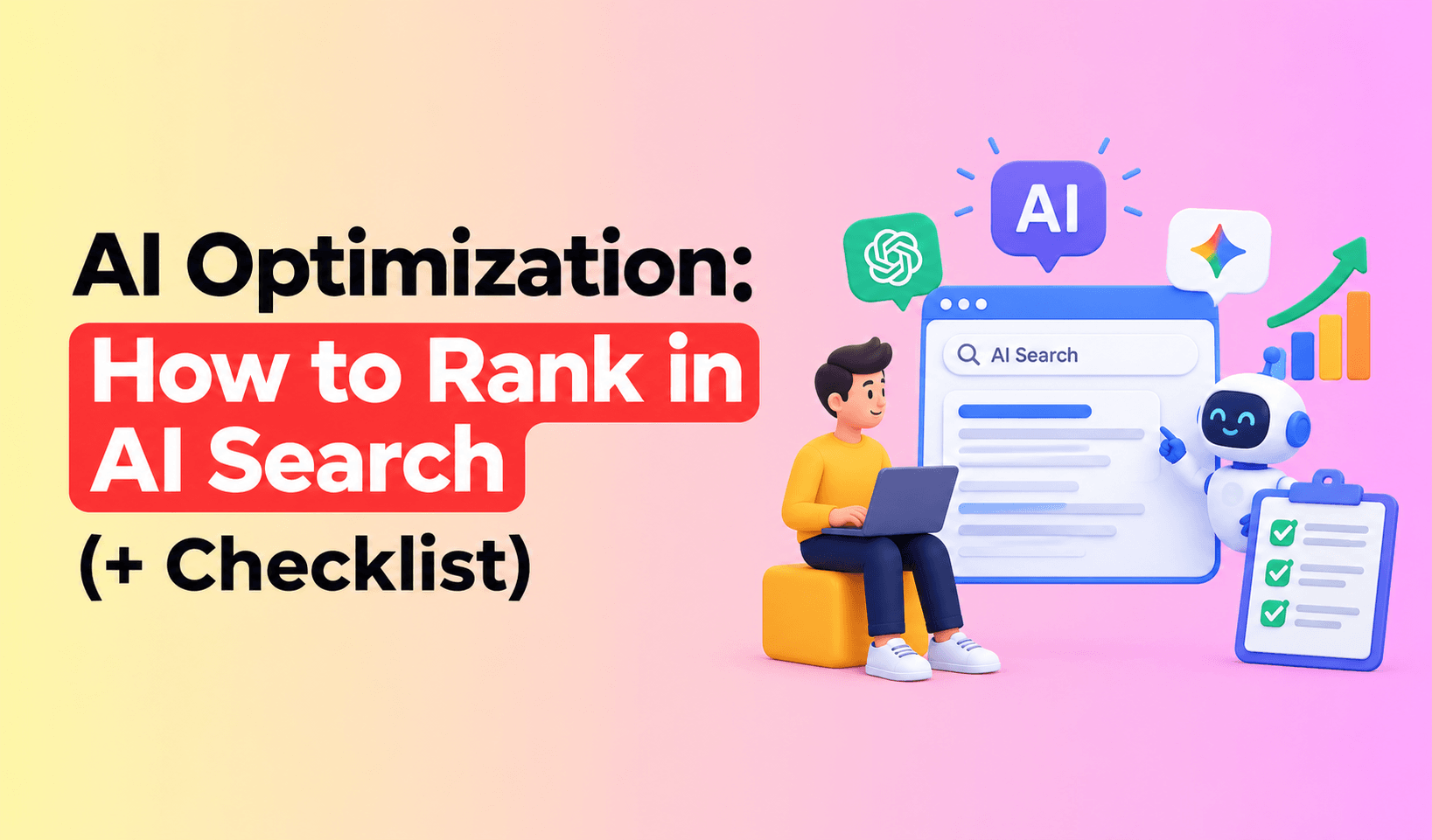 How to Rank in AI Search ( A Checklist) Or all you need to know about AI Optimization